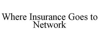 WHERE INSURANCE GOES TO NETWORK