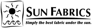 SUN FABRICS SIMPLY THE BEST FABRIC UNDER THE SUN.