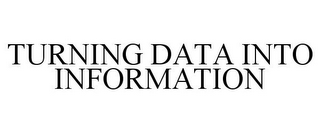 TURNING DATA INTO INFORMATION