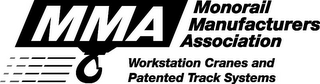 MMA MONORAIL MANUFACTURERS ASSOCIATION WORKSTATION CRANES AND PATENTED TRACK SYSTEMS