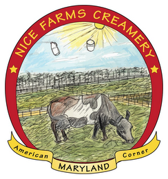 NICE FARMS CREAMERY AMERICAN CORNER MARYLAND MILK YOGURT