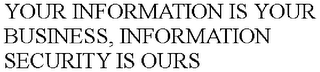 YOUR INFORMATION IS YOUR BUSINESS, INFORMATION SECURITY IS OURS