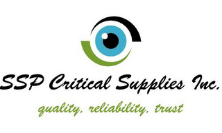 SSP CRITICAL SUPPLIES INC. QUALITY. RELIABILITY. TRUST