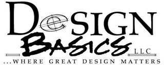 DESIGN BASICS LLC ...WHERE GREAT DESIGNMATTERS