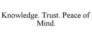 KNOWLEDGE. TRUST. PEACE OF MIND.