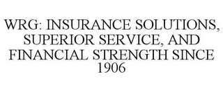 WRG INSURANCE SOLUTIONS, SUPERIOR SERVICE, AND FINANCIAL STRENGTH SINCE 1906