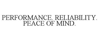 PERFORMANCE. RELIABILITY. PEACE OF MIND.