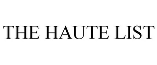 THE HAUTE LIST