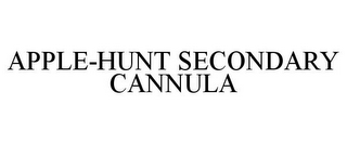 APPLE-HUNT SECONDARY CANNULA