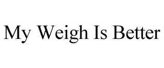 MY WEIGH IS BETTER