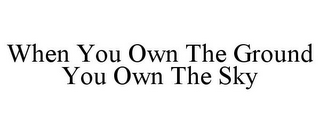 WHEN YOU OWN THE GROUND YOU OWN THE SKY