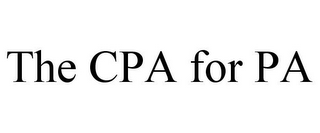 THE CPA FOR PA