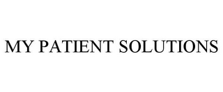 MY PATIENT SOLUTIONS