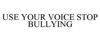 USE YOUR VOICE STOP BULLYING