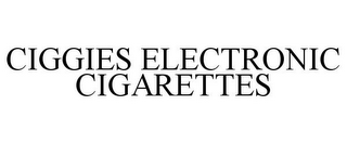 CIGGIES ELECTRONIC CIGARETTES