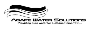 AGAPE WATER SOLUTIONS PROVIDING PURE WATER FOR A CLEANER TOMORROW...