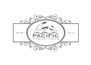 PACIFIC STONE CRAB, EST. 1961, S.D. CA