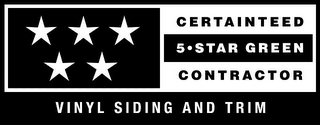 CERTAINTEED 5 · STAR GREEN CONTRACTOR VINYL SIDING AND TRIM