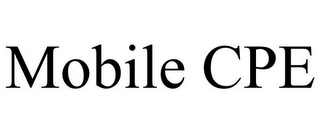 MOBILE CPE