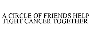 A CIRCLE OF FRIENDS HELP FIGHT CANCER TOGETHER