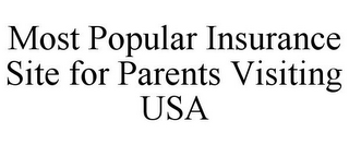 MOST POPULAR INSURANCE SITE FOR PARENTS VISITING USA