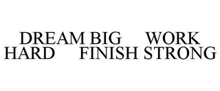 DREAM BIG WORK HARD FINISH STRONG