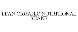 LEAN ORGANIC NUTRITIONAL SHAKE