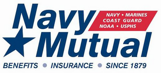 NAVY MUTUAL BENEFITS · INSURANCE · SINCE 1879 NAVY · MARINES COAST GUARD NOAA · USPHS