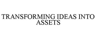 TRANSFORMING IDEAS INTO ASSETS