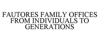 FAUTORES FAMILY OFFICES FROM INDIVIDUALS TO GENERATIONS