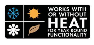 WORKS WITH OR WITHOUT HEAT FOR YEAR ROUND FUNCTIONALITY