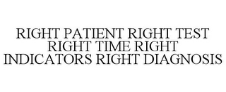 RIGHT PATIENT RIGHT TEST RIGHT TIME RIGHT INDICATORS RIGHT DIAGNOSIS