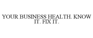 YOUR BUSINESS HEALTH. KNOW IT. FIX IT.