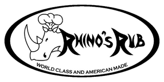 RHINO'S RUB WORLD CLASS AND AMERICAN MADE