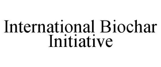 INTERNATIONAL BIOCHAR INITIATIVE