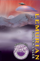 LEMURIAN GOLDEN LAGER BREWED WITH 100% PURE MOUNT SHASTA SPRING WATER