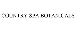 COUNTRY SPA BOTANICALS