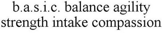 B.A.S.I.C. BALANCE AGILITY STRENGTH INTAKE COMPASSION