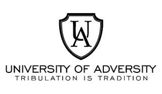 UA UNIVERSITY OF ADVERSITY TRIBULATION IS TRADITION