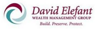 DAVID ELEFANT WEALTH MANAGEMENT GROUP BUILD. PRESERVE. PROTECT.