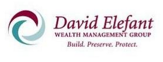 DAVID ELEFANT WEALTH MANAGEMENT GROUP BUILD. PRESERVE. PROTECT.