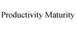 PRODUCTIVITY MATURITY