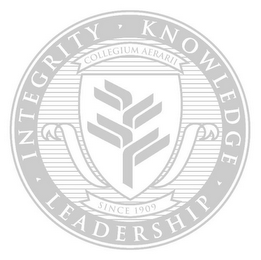 · INTEGRITY · KNOWLEDGE · LEADERSHIP COLLEGIUM AERARII SINCE 1909