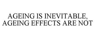 AGEING IS INEVITABLE, AGEING EFFECTS ARE NOT