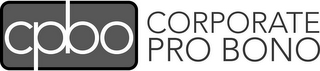 CPBO CORPORATE PRO BONO