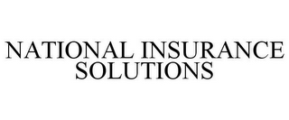 NATIONAL INSURANCE SOLUTIONS