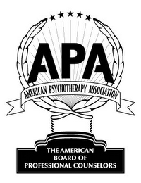 APA AMERICAN PSYCHOTHERAPY ASSOCIATION THE AMERICAN BOARD OF PROFESSIONAL COUNSELORS