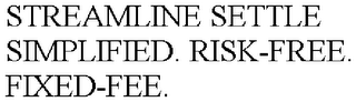 STREAMLINE SETTLE SIMPLIFIED. RISK-FREE. FIXED-FEE.