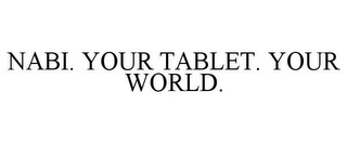 NABI. YOUR TABLET. YOUR WORLD.