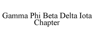 GAMMA PHI BETA DELTA IOTA CHAPTER